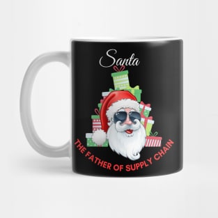 Santa, the father and founder of supply chain, supply chain christmas Mug